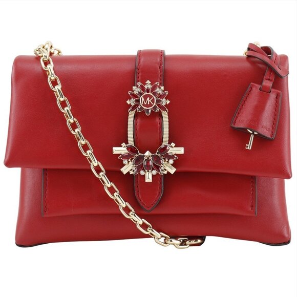 Michael Kors ChainShoulder Shoulder Bag CECE Red leather Women - Picture 1 of 12